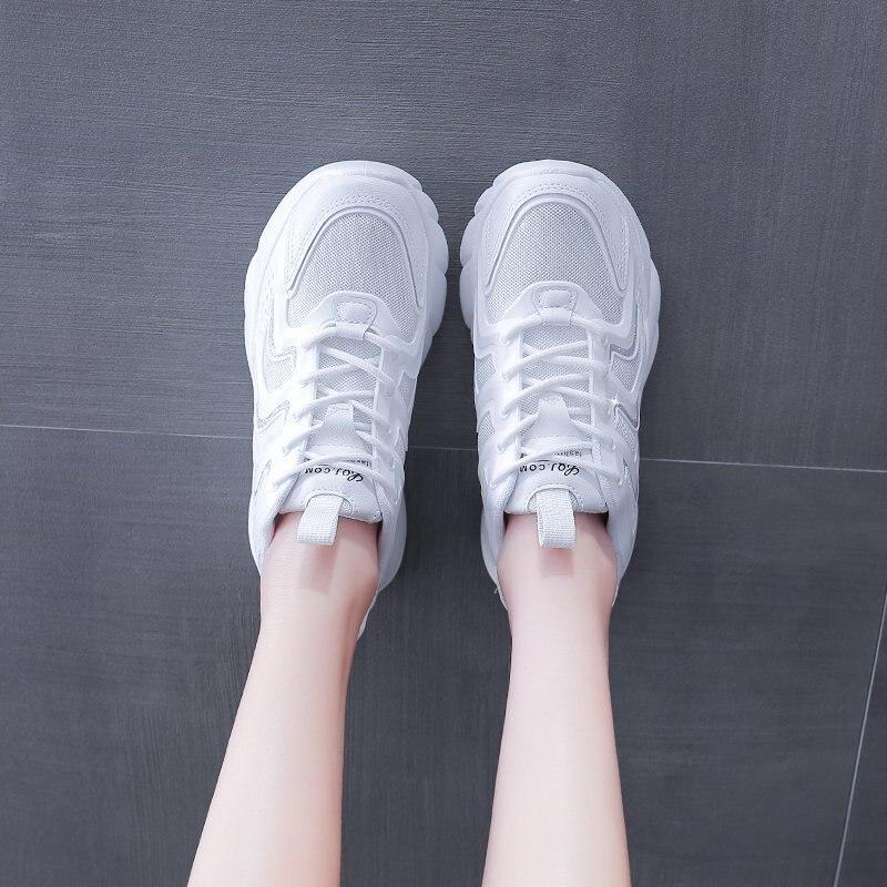 Thick-soled Old Shoes Women Sneakers 2021 New Student Sports Shoes Women Ins Trendy White Running Shoes Zapatillas De Deporte