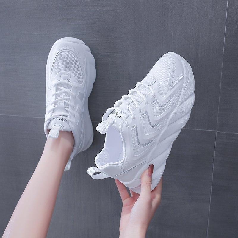 Thick-soled Old Shoes Women Sneakers 2021 New Student Sports Shoes Women Ins Trendy White Running Shoes Zapatillas De Deporte