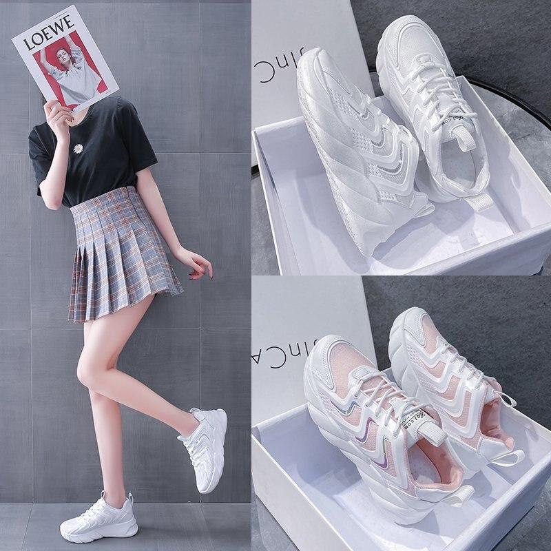 Thick-soled Old Shoes Women Sneakers 2021 New Student Sports Shoes Women Ins Trendy White Running Shoes Zapatillas De Deporte