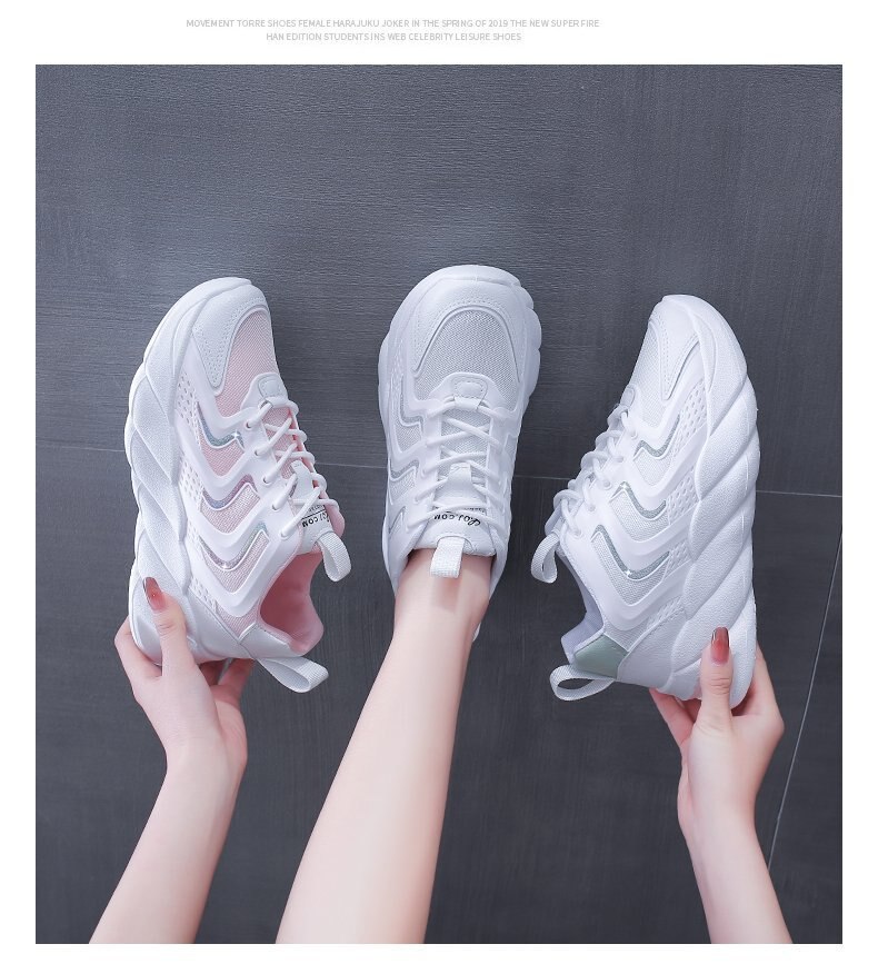 Thick-soled Old Shoes Women Sneakers 2021 New Student Sports Shoes Women Ins Trendy White Running Shoes Zapatillas De Deporte