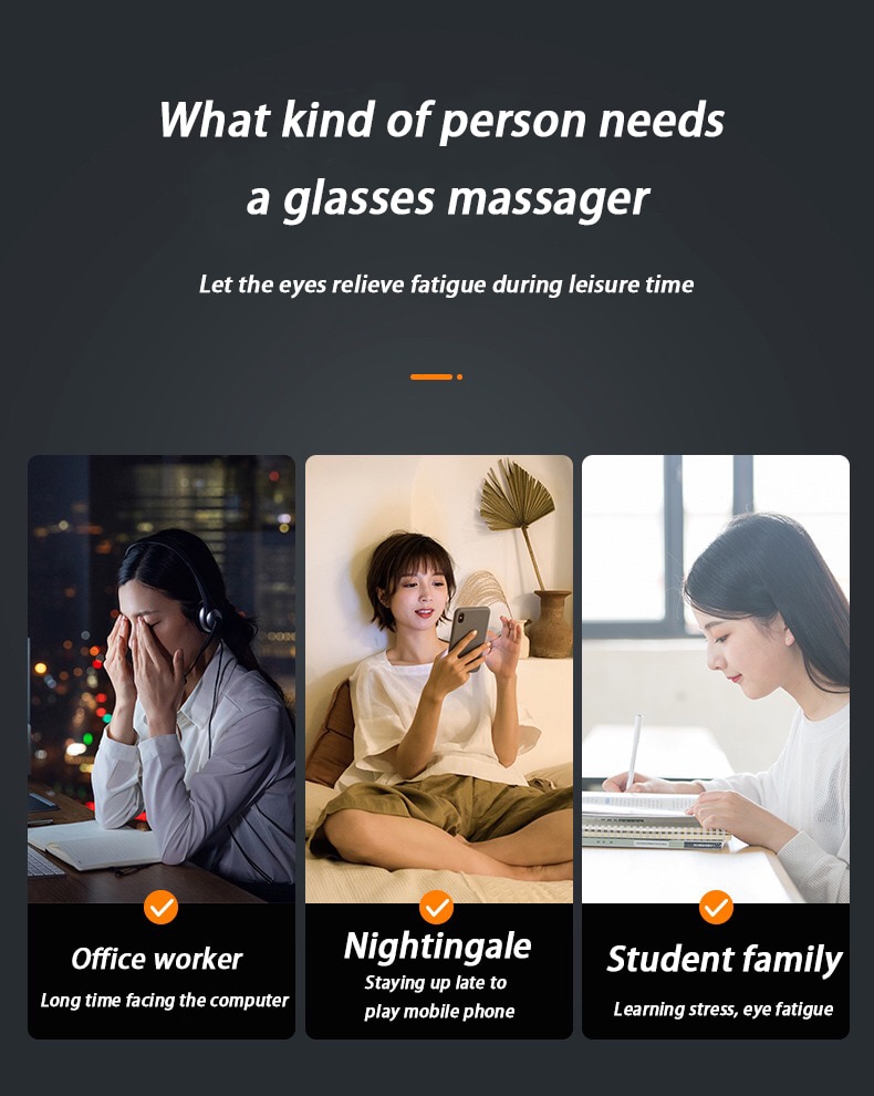 Eye Massager 4D Smart Airbag Vibration Eye Care Instrument Hot Compress Bluetooth Eye Massage Glasses Fatigue Pouch & Wrinkle