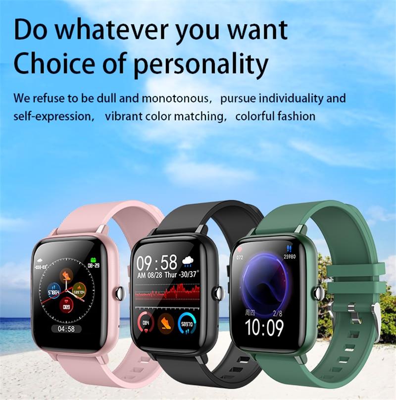 2021 Smart Watch Women Men Heart Rate Fitness Tracker Bracelet Watch Bluetooth Call Waterproof Sport Smartwatch For Android IOS
