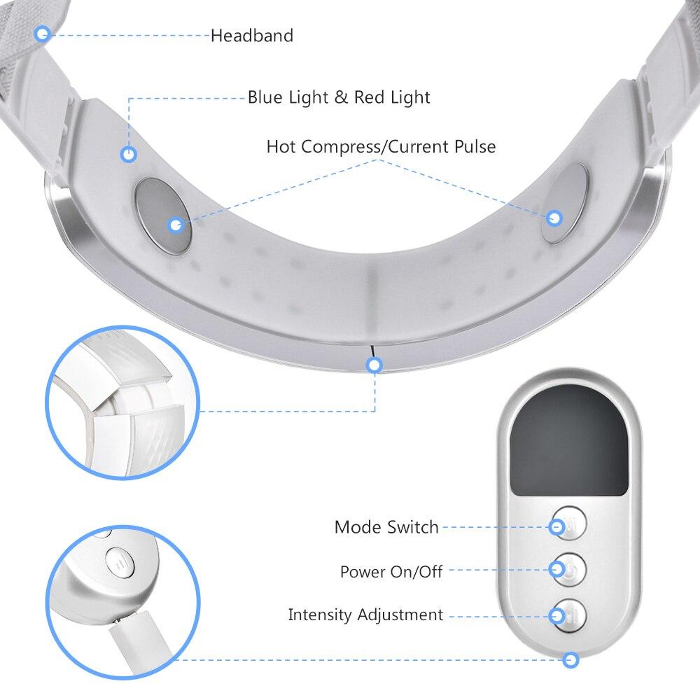 EMS Face Lifting Machine Massager Slimming Double Chin Reducer Blue LED Photon Therapy Chin V-Line Up Lift Belt Remote Control