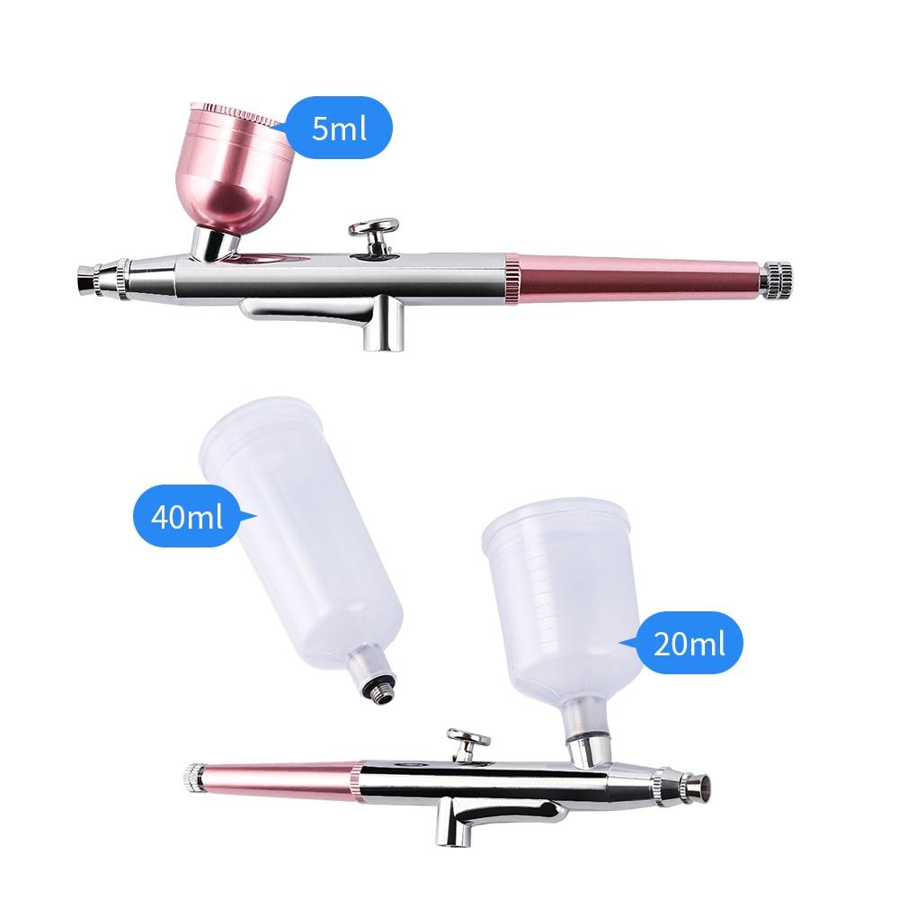 Top 0.3mm Mini Air Compressor Kit Air-Brush Paint Spray Gun Airbrush For Nail Art Tattoo Craft Cake Nano Fog Mist Sprayer