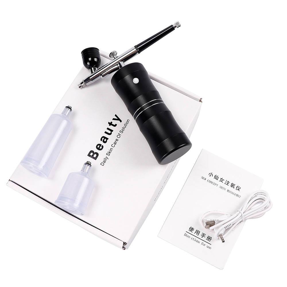 Top 0.3mm Mini Air Compressor Kit Air-Brush Paint Spray Gun Airbrush For Nail Art Tattoo Craft Cake Nano Fog Mist Sprayer