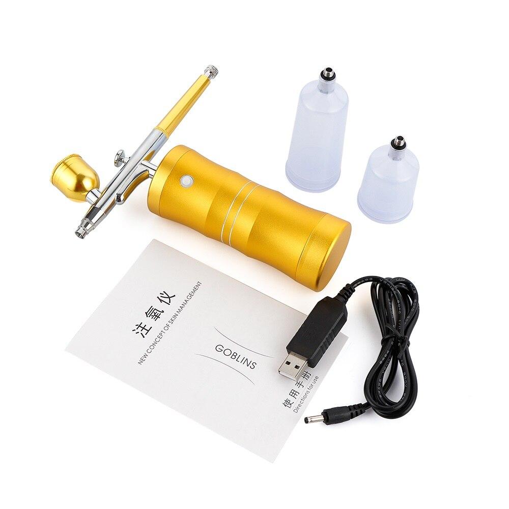 Portable Mini Airbrush Compressor Set Air Brush Sprayer Gun Hydrafacial Machine Oxygen Injector For Nail Art Painting Cake Model