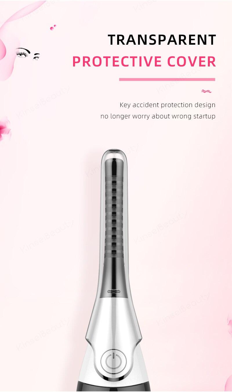 Electric Eyelash Curler Fast Heating Natural Eyelash Curling Iron Temperature Adjustable Makeup Eyelash Curling Pen USB Charging