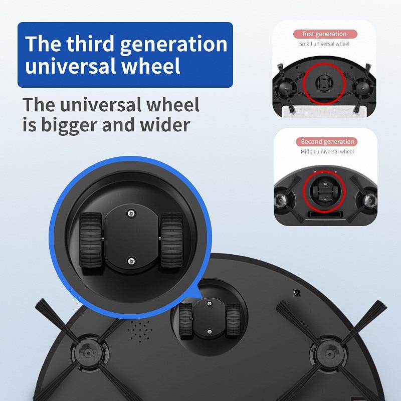 Wireless Robot Vacuum Cleaner Powerful Suction 3000mA Smart vacuum Cleaner for Home Hard Floors Carpet