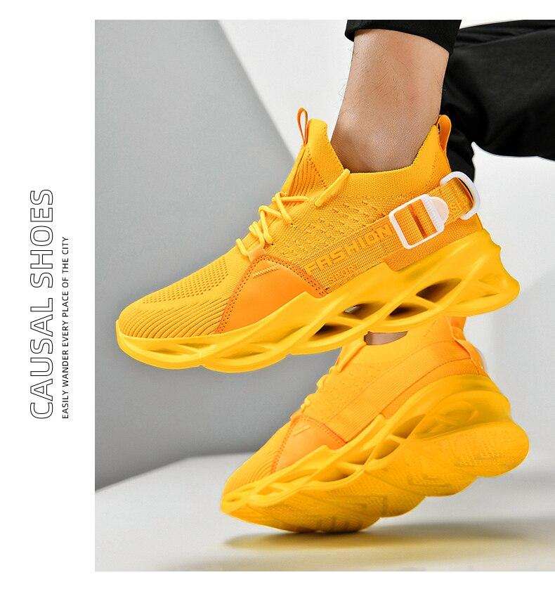 Men Lightweight Blade Running Shoes Shockproof Lack Up Breathable Fashion Male Sneakers Height Increase Walking Mens Gym Shoes