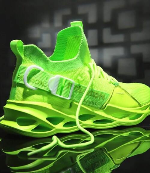 Men Fashion Running Athletic Shoes Casual Jogging Blade Type Light Sneakers Blade Mesh