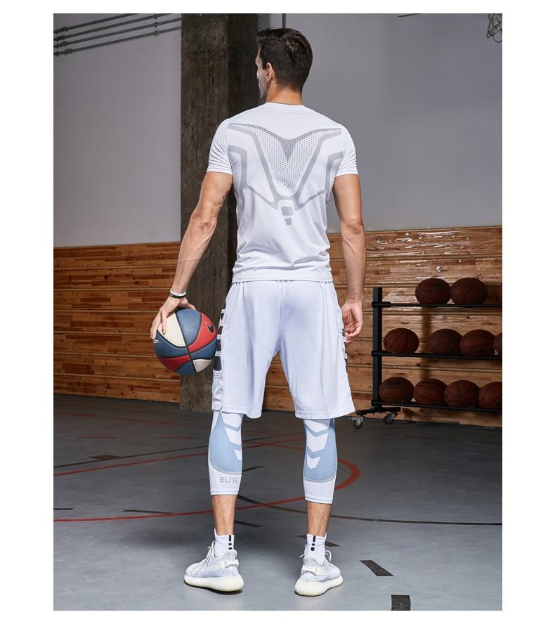 Exercise Gym Fitness Clothing For Men Compression Sportswear Set Joggers Training Tight Tracksuit Suitable Running Basketball