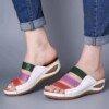 Mix Color Wedges Shoes For Women  Summer Sandals Peep Toe Platform Sandals Shoes Female Heels 3