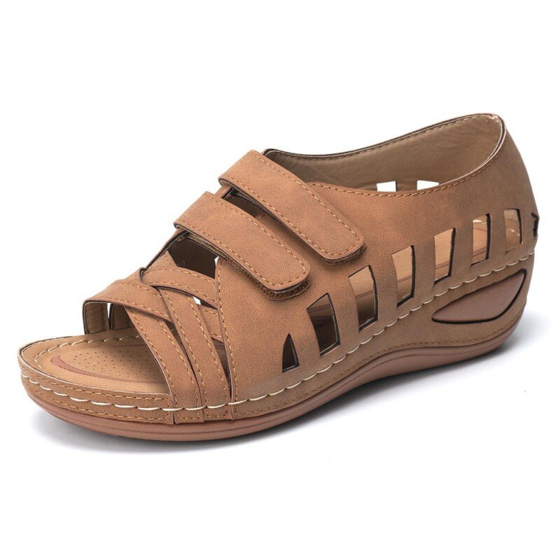 Female Soft Beach Shoes  Summer Women Sandals Gladiator Ladies Hollow Out Wedges Buckle Platform Casual Shoes 5