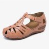 Leather Women Wedges Sandals Summer Women Wedges Sandals Thick Bottom Casual Shoes Ladies Sandals Plus Size 3