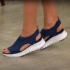 Women Sandals Summer Mesh Casual Ladies Wedges Shoes Solid Color Hollow Platform Open Toe Slip-On Female Sandals Light Comfort 6