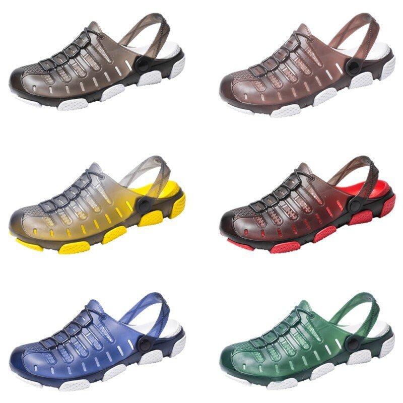 Summer Men Sandals Lightweight Slip On Size 40-45 Sandals Fashion High Quality Male Slippers Solid Shoes