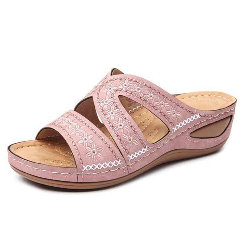 New Women Orthopedic Comfy Slippers With Three Arch Support Design With Toes Beach Non-slip Sandals  6
