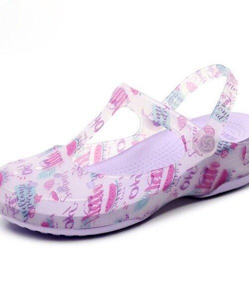 Ladies Summer Clogs sandals Crocs women's Shoes Lightweight Beach Flat Sandals Garden Jelly Shoes Platform Slippers