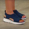 Women Sandals Summer Mesh Casual Ladies Wedges Shoes Solid Color Hollow Platform Open Toe Slip-On Female Sandals Light Comfort 2