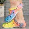 Crocs Women Sandal Fashion Sandal Clogs Women Slippers Soft Bottom Beach Sandals Women Clog Sandals Breathable Ankle-Wrap