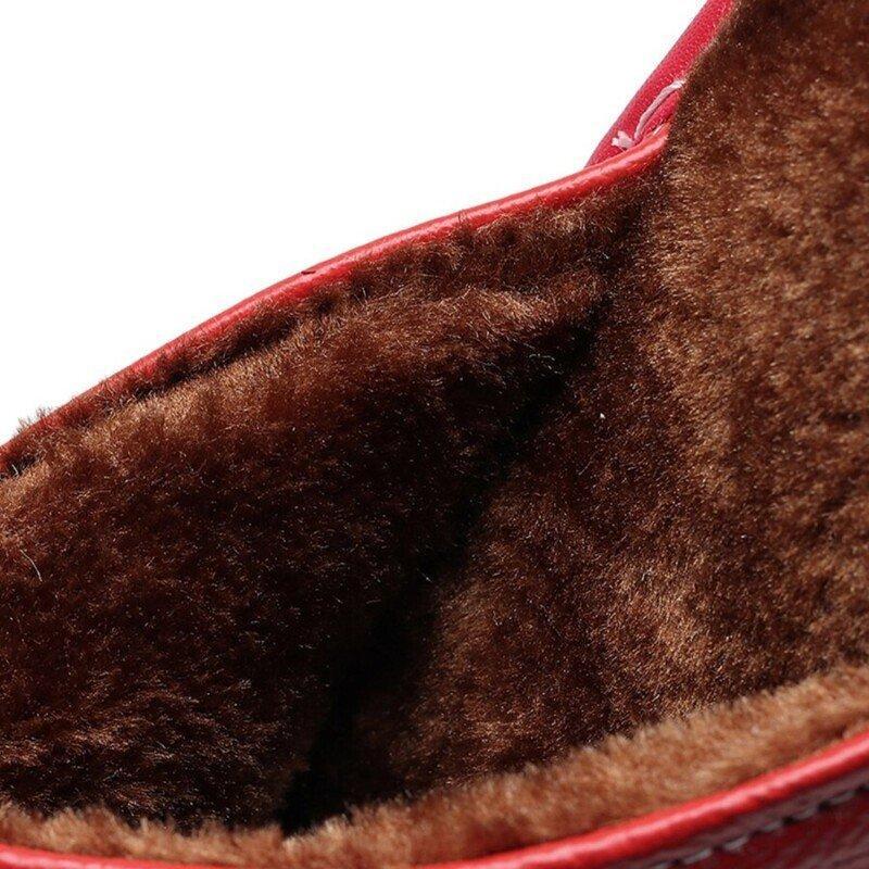 Quality Leather Home Slippers Unisex Warm Plush Slippers Bedroom Genuine Leather Unisex House Indoor Shoes 4