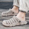 Men Sandals Summer Big Size Hole Shoes Indoor Home Bathing Antiskid Beach Shoes Thick Bottom Garden Walking Sandals 5