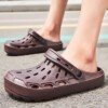 High Quality Luxury Men's Slippers  Comfortable Beach Sandals for Men Clogs Garden Black Water Slippers 3