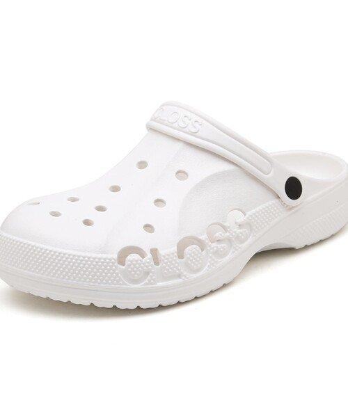 Unisex  Crocks Sandals Summer Hole Shoes Beach Flat Sandals Clogs Garden Shoes Thick Bottom Couple Slippers