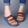 Mix Color Wedges Shoes For Women  Summer Sandals Peep Toe Platform Sandals Shoes Female Heels 2