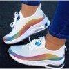 Women Athletic Lace Up School Colorful Cool Sneaker Vulcanized Shoes Casual Female Flat Comfort Walking Shoes Fashion 6