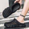 Men Sandals Summer Big Size Hole Shoes Indoor Home Bathing Antiskid Beach Shoes Thick Bottom Garden Walking Sandals 2