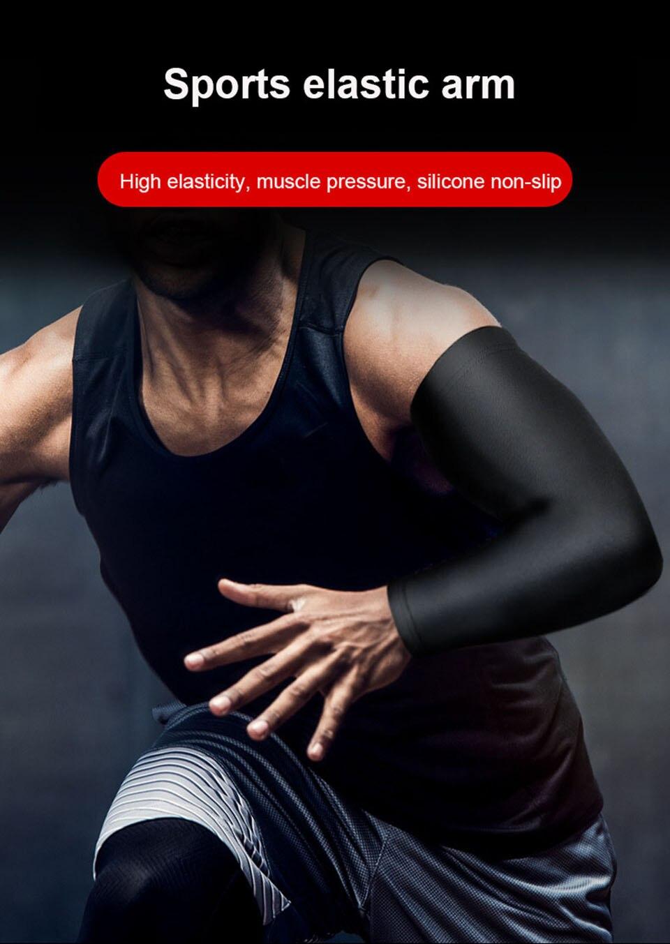 Breathable Quick Dry Protection Running Arm Sleeves Basketball Elbow Pad Fitness Brace Compression Support Sleeve Tendonitis