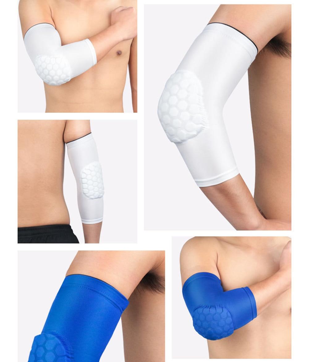 1 PC Honeycomb Elbow Support Pads Elastic Brace for Men Women Basketball Volleyball Fitness Protector Arm Sleeves