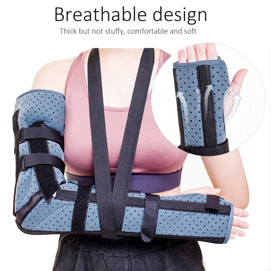 Elbow Brace Shoulder Sling Joint Fixed Support Belt Breathable Elbow Immobilizer Injury Recovery Arm Sling Elbow Guard Protector