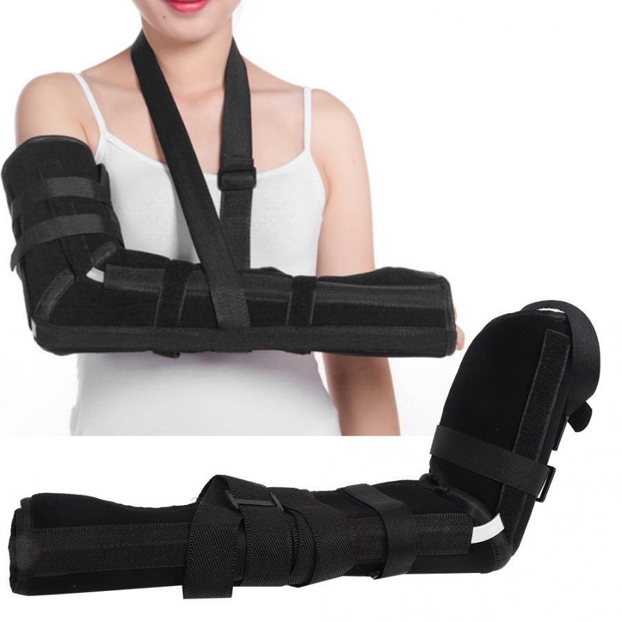 Back Support Unisex Arm Sling Elbow Shoulder Padded Support Injury Recovery Shoulder Strap Black Therapy