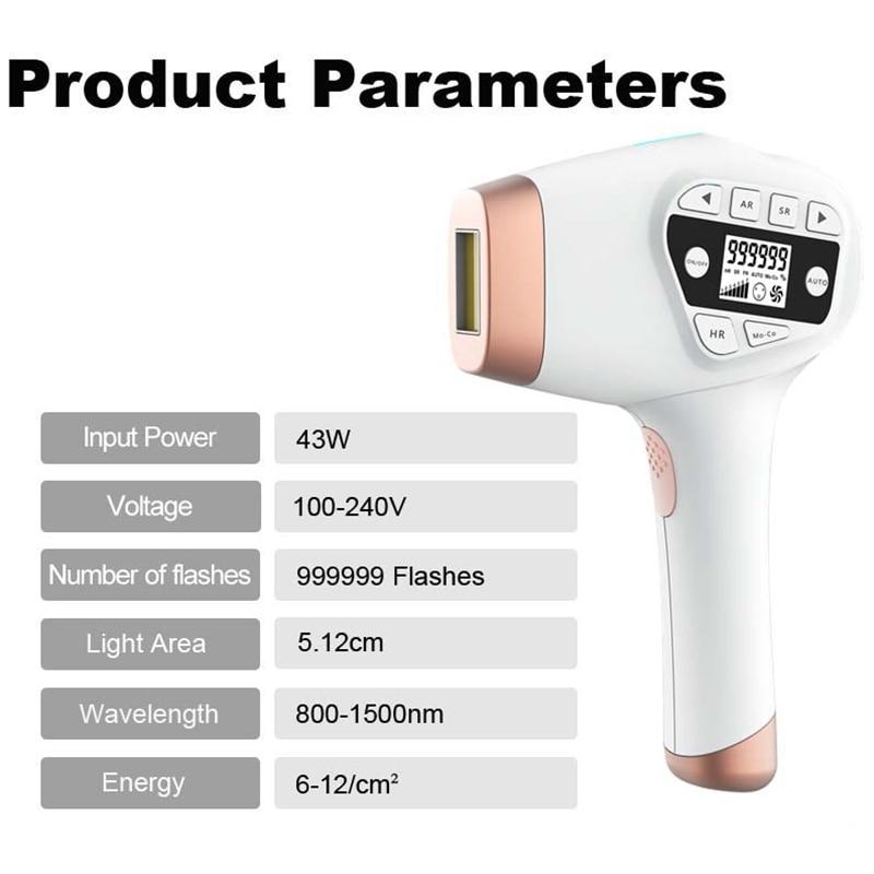 999999 Flashes IPL Laser Hair Removal Machine 5in1 Electirc Painless Permanent Epilator Device For Bikini Face Depilador A Laser