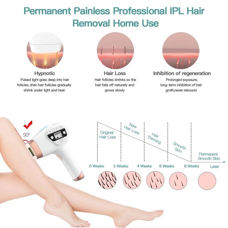 999999 Flashes IPL Laser Hair Removal Machine 5in1 Electirc Painless Permanent Epilator Device For Bikini Face Depilador A Laser