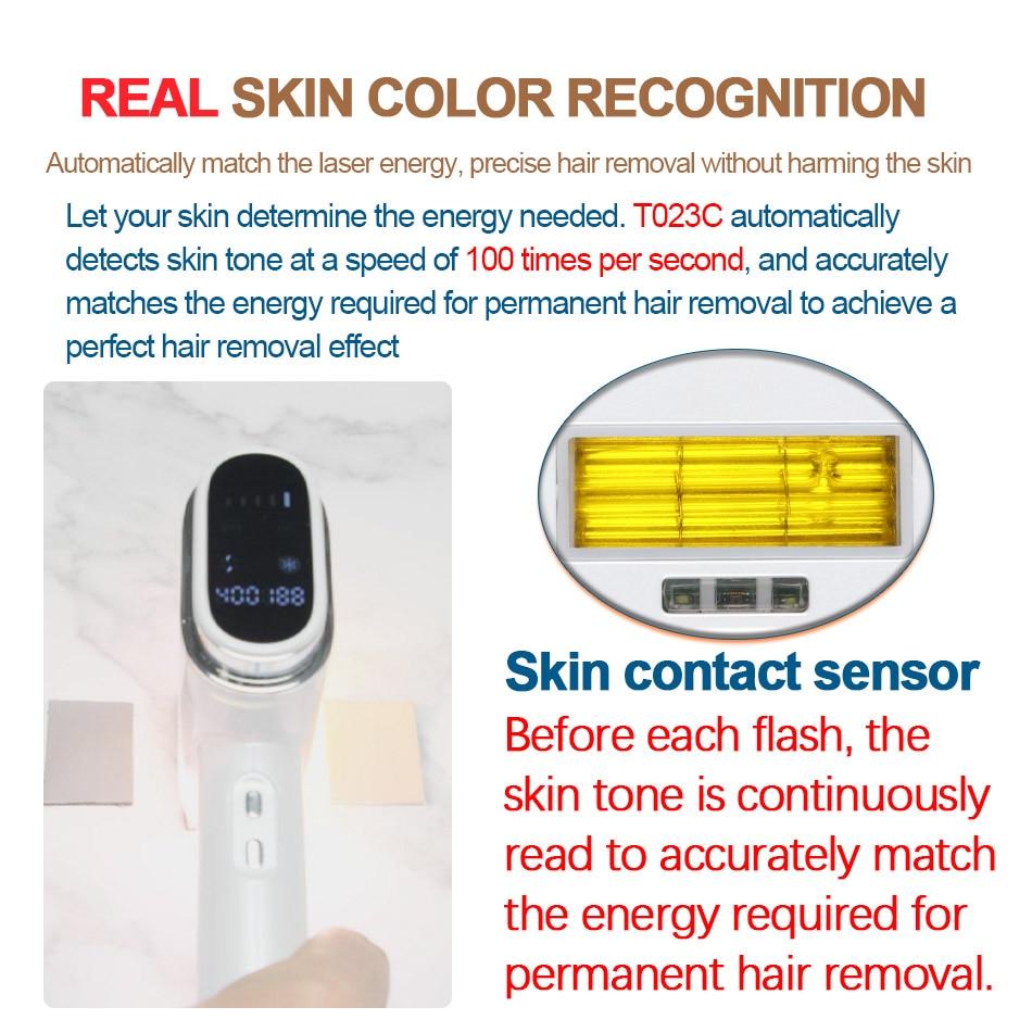 Osenyuan T023C Permanent Hair Removal The World First Intelligent Skin Detection Laser Epilator Ice Painless Electric Depilador