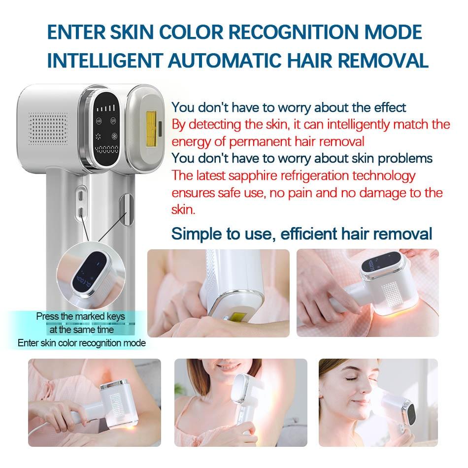 Osenyuan T023C Permanent Hair Removal The World First Intelligent Skin Detection Laser Epilator Ice Painless Electric Depilador