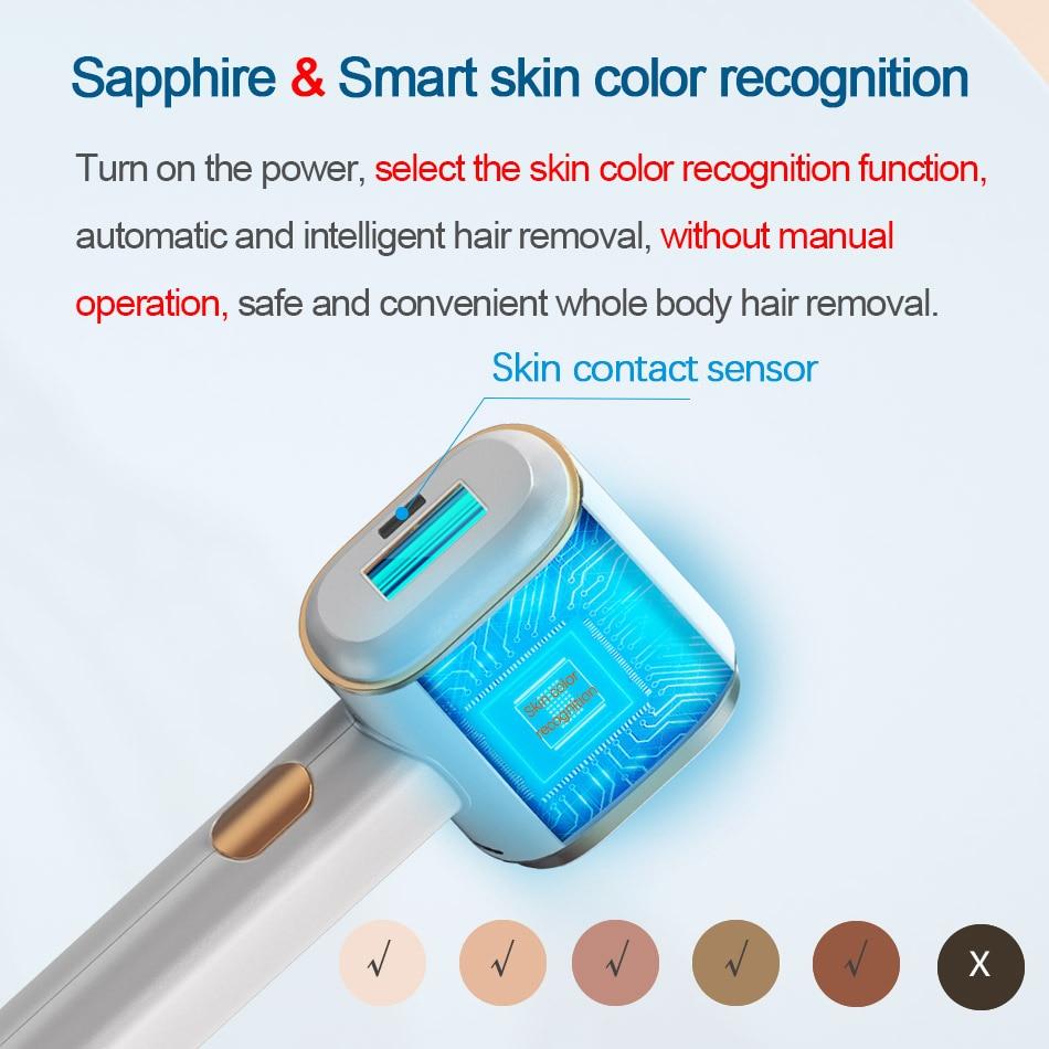 Osenyuan T023C Permanent Hair Removal The World First Intelligent Skin Detection Laser Epilator Ice Painless Electric Depilador