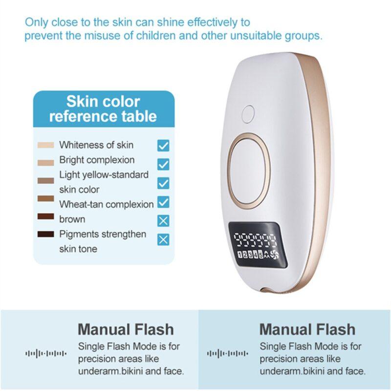 Laser Epilator Hair Removal Device 999999 Flashes IPL Pulsed Light Depilatory With Led Display For Women - Image 5