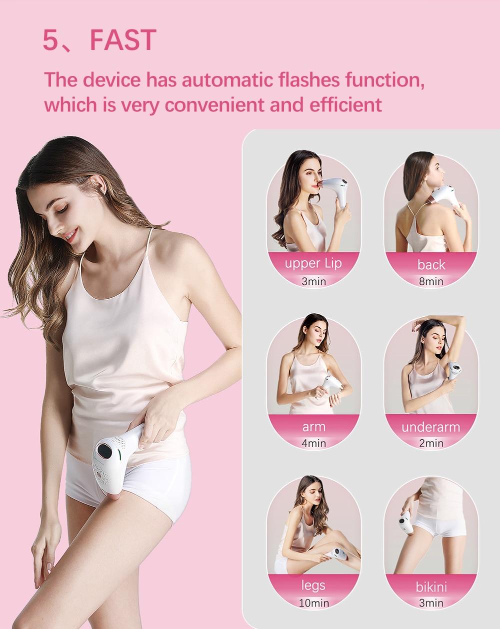 Laser Hair Remove Machine IPL 1500,000 Flash Epilator For Women Permanent Hair Remove Epilator Body Bikini Electric Depilador