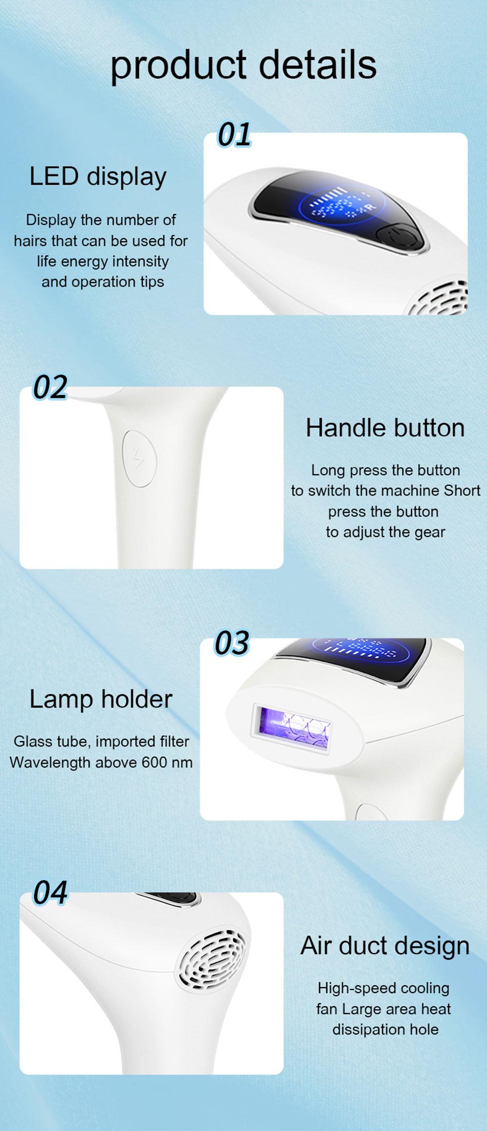 2022New 900000Flashes Laser Epilator Laser Hot Sell Permanent IPL Photoepilator Hair Removal Painless Electric Epilator Machine