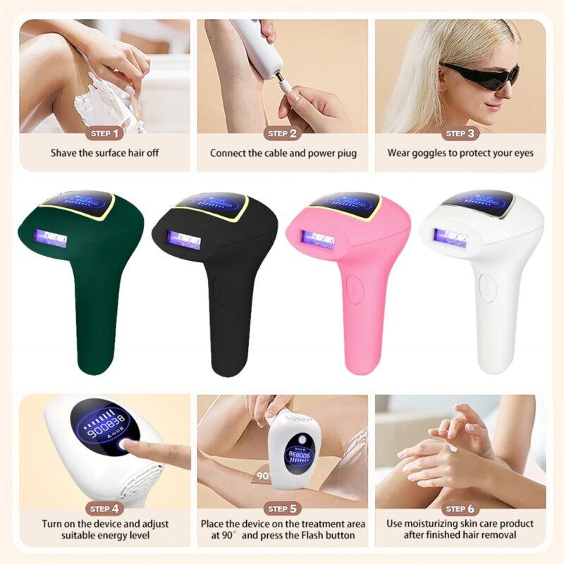 Photo Epilator Hair Removal Machine 900000Flashes Laser Epilator Permanent IPL Painless Electric Epilator - Image 3