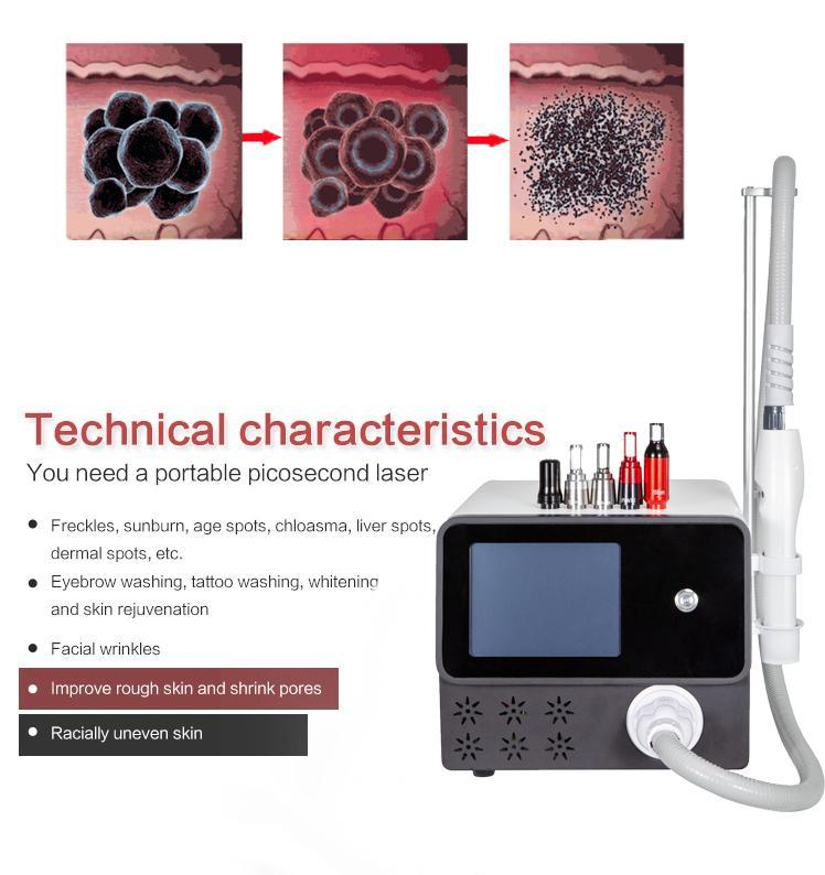 High Quality Nd Yag Laser 755 1320 1064 532nm Picosecond Laser Tattoo Removal Machine Face Skin Care Tools