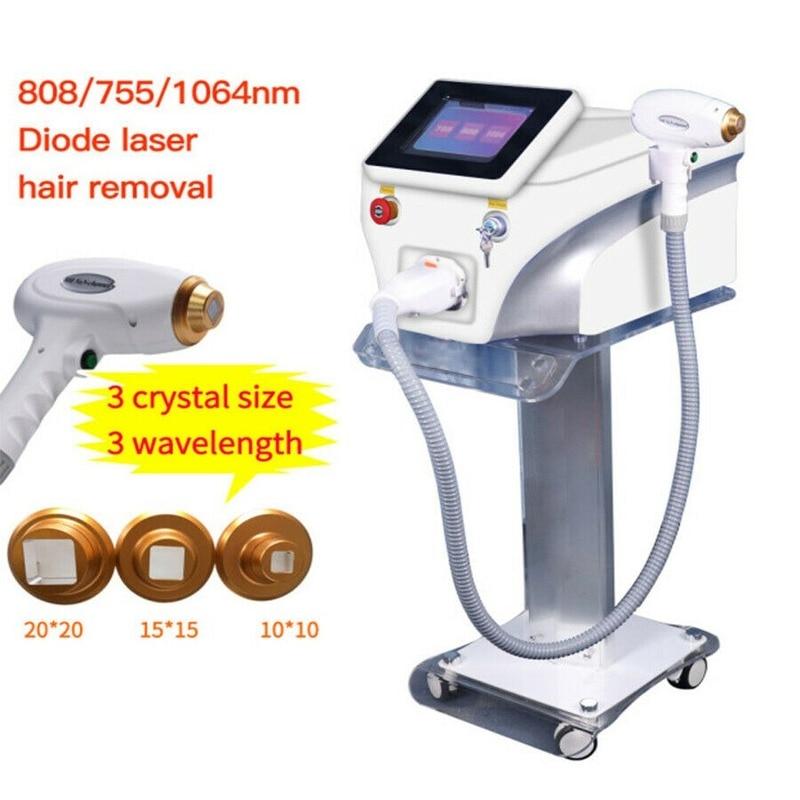 Diode Laser 755 808 1064nm Multi Wavelengths Hair Removal Machine Cooling Head Painless Laser Epilator Face Body Hair Removal