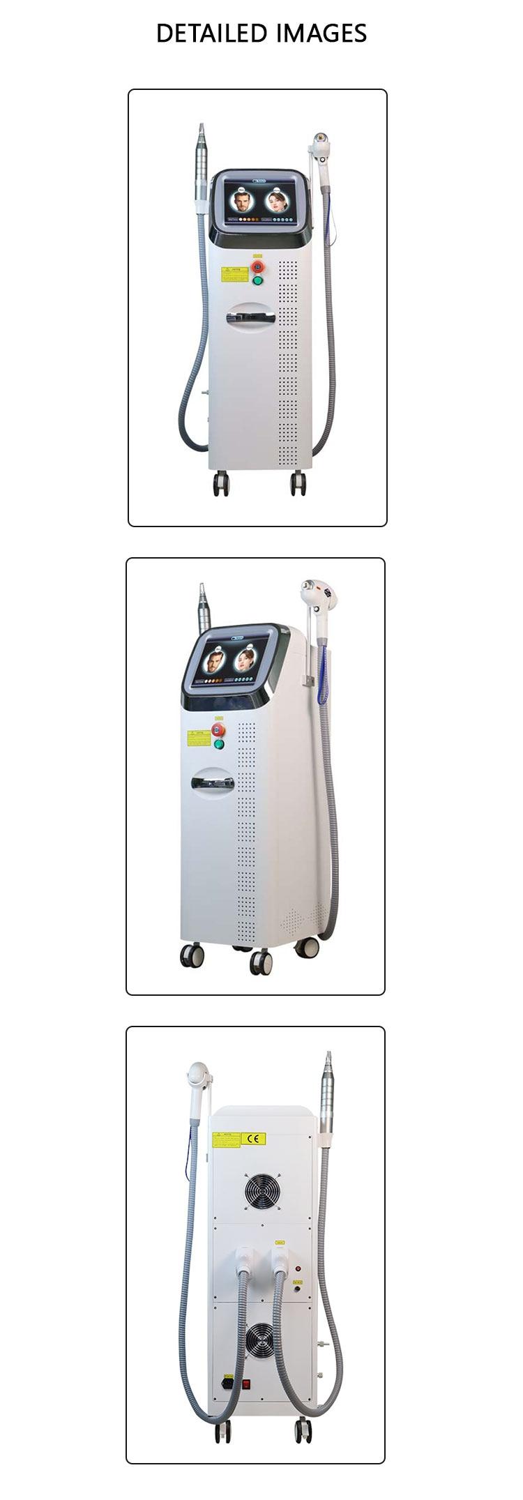 Free Shipping 2 in 1 808nm Diode Laser Machine Painless hair removal machine &Remove the tattoo Nd Yag laser machine