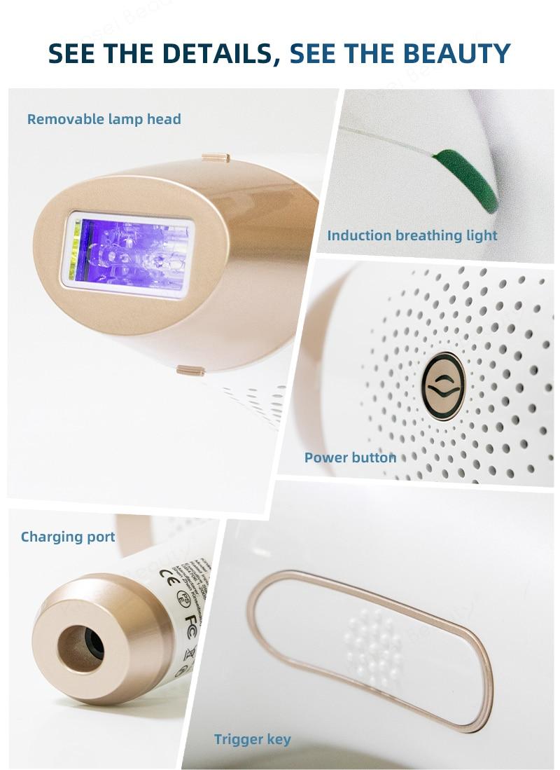 IPL Laser Hair Removal Machine Depilador a Laser IPL Laser Epilator Permanent Hair Removal Electric Depilador 500000 Flashes