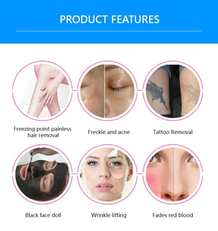 Double Screen ND YAG Laser Hair Removal Machine SHR OPT IPL Elight Tattoo Removal Black Face Doll Carbon Peeling for Salon Spa