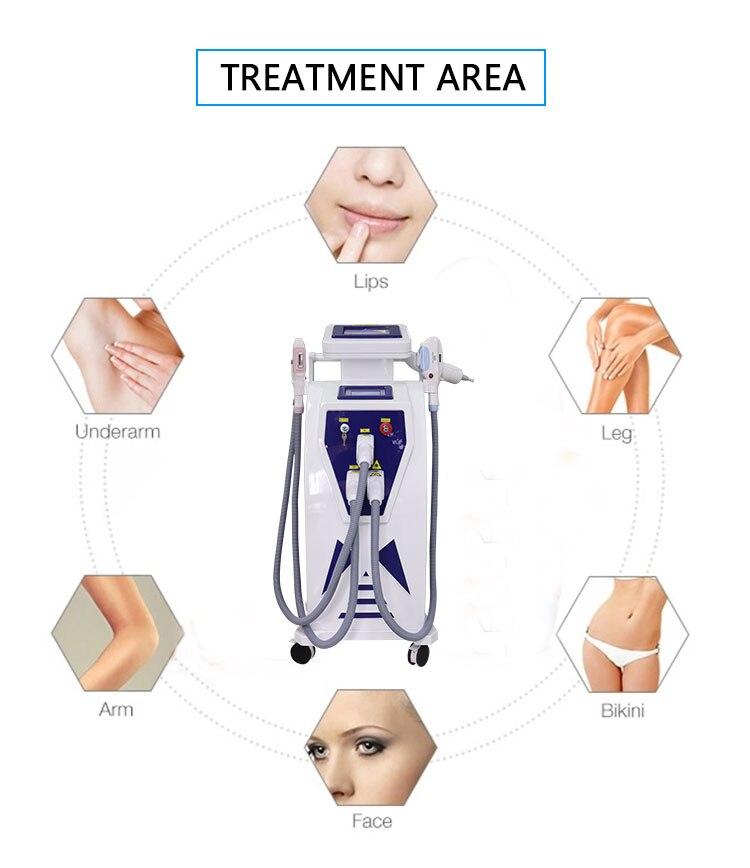Double Screen ND YAG Laser Hair Removal Machine SHR OPT IPL Elight Tattoo Removal Black Face Doll Carbon Peeling for Salon Spa